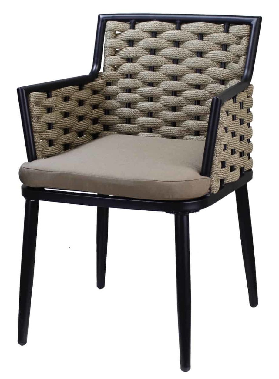 Savanna Aluminum Black Frame Chair