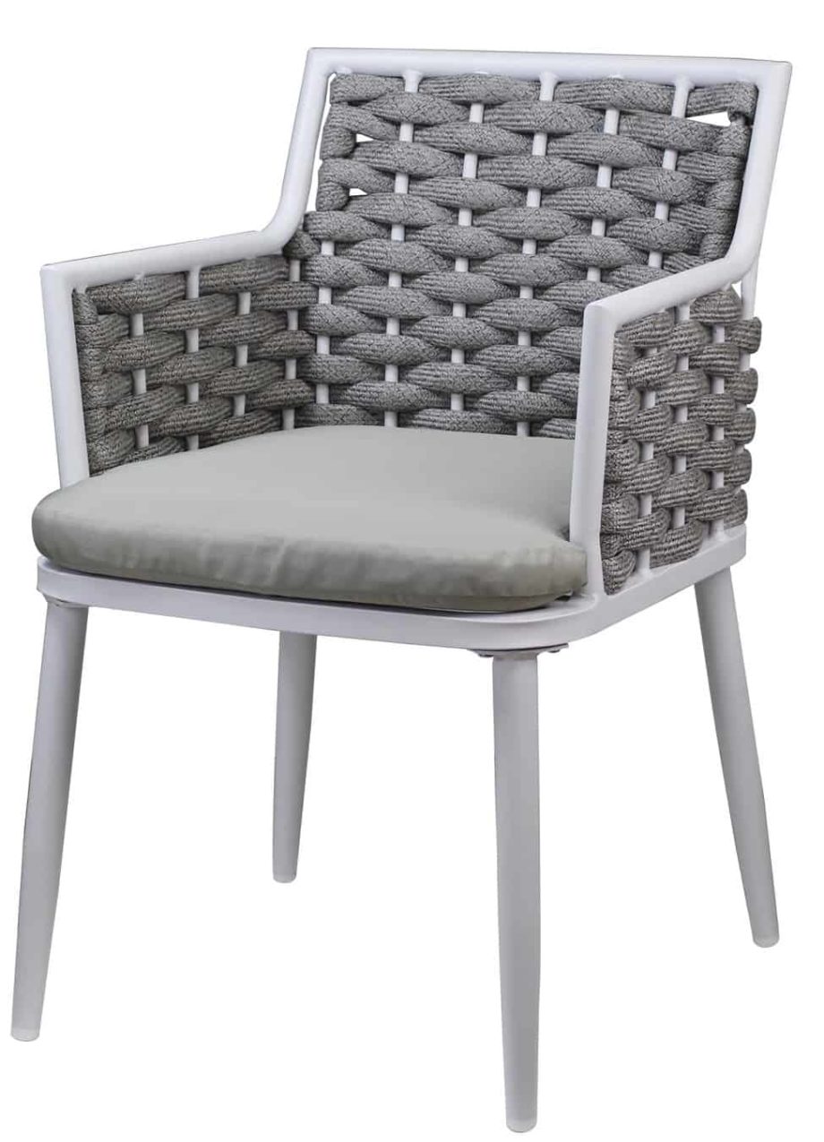 Savanna Aluminum White Frame Chair