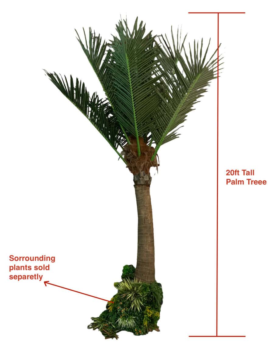 24' Artificial Palm Tree