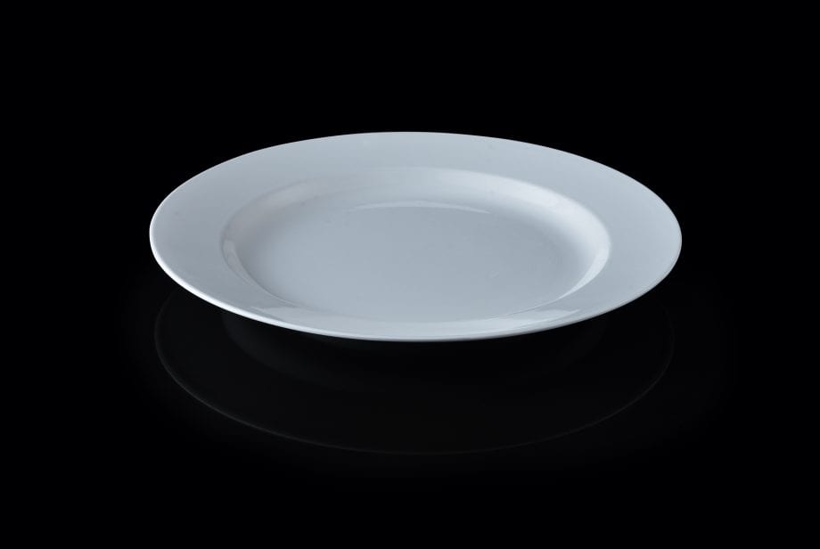 10.5" White Melamine Plate