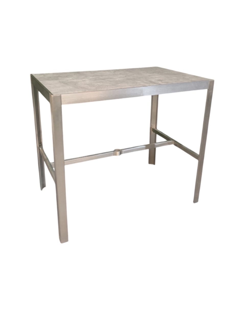 48X30 Silver Modular Bar Height Aluminum Table
